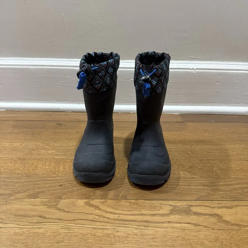 Kamik Snobuster 2 Waterproof Winter Snow Boots Navy Blue Boys Youth Size 9